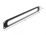 Panou 19&quot; 1U cu protectie la margine Negru, Delock 67275