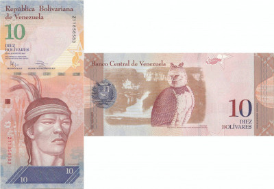 2014 (19 VIII), 10 Bol&amp;iacute;vares (P-90er) - Venezuela - stare UNC foto