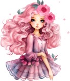 Cumpara ieftin Sticker decorativ, Barbie, Roz, 70 cm, 8402ST-21, Oem