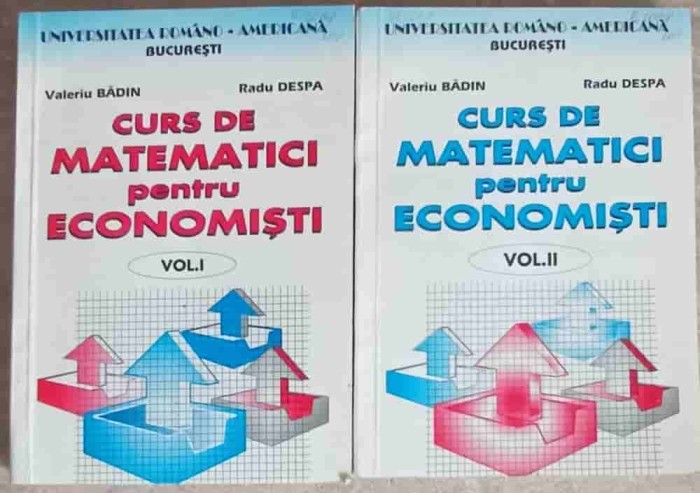 CURS DE MATEMATICI PENTRU ECONOMISTI VOL.1-2-VALERIU BADIN, RADU DESPA-246867