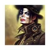 Cumpara ieftin Sticker decorativ, Michael Jackson, Galben, 55 cm, 6462ST, Oem