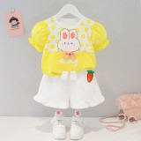 Costumas cu bluzita si pantalonasi scurti - Sweety Rabbit (Marime Disponibila:, Superbaby