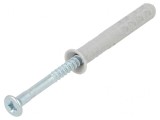Plastic Anchor with Screw 6x40mm Zinc-Plated Steel 50pcs