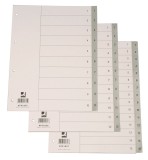 Index plastic Q-Connect A4 numerotat 1-10 120 microni gri
