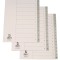 Index plastic Q-Connect A4 numerotat 1-10 120 microni gri