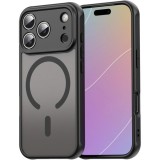 Husa Matte MagSafe pentru IPhone 17 Pro, protectie completa, contur negru