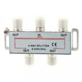 Splitter CATV coaxial (antena tv) 4 porturi 2450 MHz, SPLT-FC/4-ST-WL, Oem