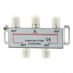 Splitter CATV coaxial (antena tv) 4 porturi 2450 MHz, SPLT-FC/4-ST-WL