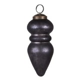 Cumpara ieftin Set 6 globuri brad Craciun sticla neagra 5x11 cm