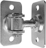 Balama poarta cu baza dubla, reglabila 50-70 mm, filet M12, zincata, argintie