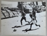&quot;Copii jucand fotbal&quot; fotografie cca 1970