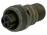 Conector circular mufă pe cablu PIN 3 mamă lipire