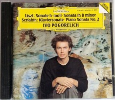 Liszt Scriabin Ivo Pogorelich &lrm;&ndash; Sonate H-Moll / Piano Sonata No. 2 VG+ / NM cd muzica clasica Deutsche Gr Europa 1992