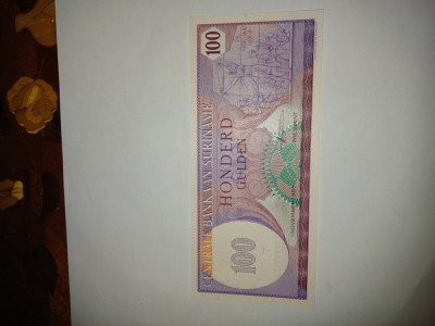 CY - 100 gulden (guldeni) 1985 Suriname (Surinam) / UNC foto