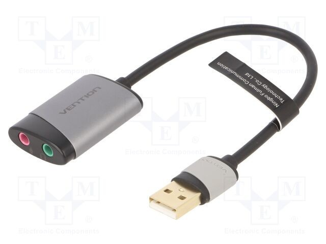 Card extensie PC audio PnP VENTION argintie 0,15m placare aurit