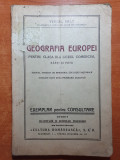 manualul - geografia europei pentru clasa a 3-a liceul comercial- din anul 1938