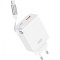 Incarcator Retea Cu Cablu USB-C XO Design CE31, 30W, 3A, 1 x USB-A - 1 x USB-C, Alb