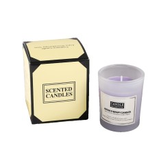 Lumanare Parfumata, Model Borcan Translucid, 6.2 x 5.2 cm, Aroma de Lavanda, Mov