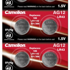 Baterii Ceas AG12 LR43 G12 1.5V 105mAh Camelion Blister 10