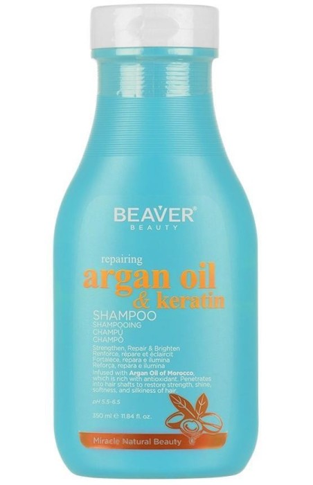 Balsam reparator cu argan si keratina Beaver 350 ml