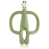 Matchstick Monkey Teething Toy and Gel Applicator jucărie pentru dentiție perie 2 in 1 Olive 1 buc