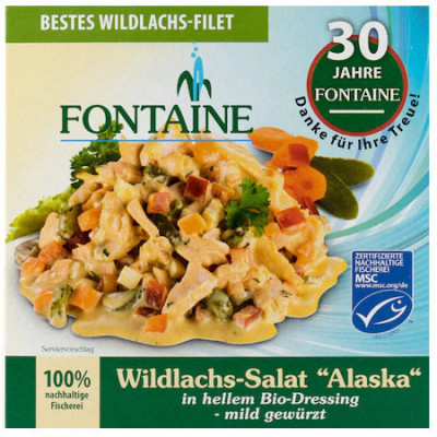 Salata de Somon Salbatic Alaska in Sos Alb Bio 200gr Fontain foto