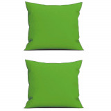 Set 2 perne decorative patrate, 40x40 cm, pentru canapele, pline cu Puf Mania Relax, culoare verde, Palmonix