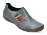 Pantofi RIEKER albastri, 52560, din piele ecologica