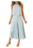 Cumpara ieftin Set vestimentar dama FANCYINN din doua piese, bluza si pantaloni, marimea XL, albastru - OUTLET