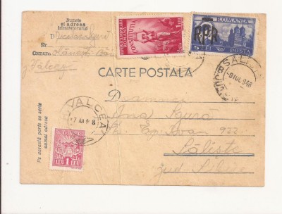 RS1 Carte Postala Romania - circulata 1948 Olanesti Bai-Saliste foto