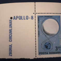 Romania 1969 lp 692 Apollo 8 Cosmos spatiu nestampilata