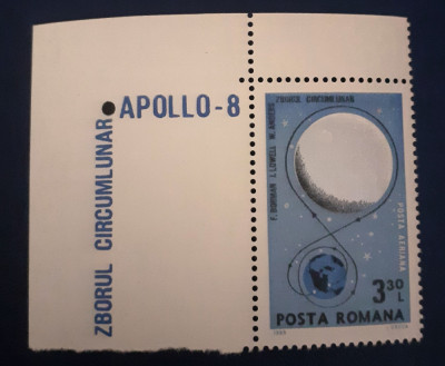 Romania 1969 lp 692 Apollo 8 Cosmos spatiu nestampilata foto