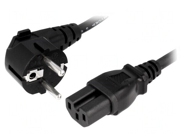 Cablu Alimentare 3m Ștecăr Unghi CEE 7/7 la IEC C15