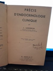 Precis d*endocrinologie clinique - L. Langeron foto