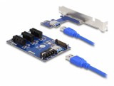 Riser card PCI Express la 3 x PCIe cablu USB 50cm, Delock 41442