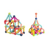 Piese Magnetice pentru Copii, Flippy, Set din 198 de Piese de diferite Culori, Constructor Magnetic cu Posibilitatea de a Construii forme Nelimitate,