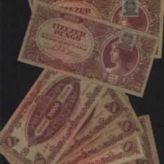 Ungaria 10000 10 000 pengo 1945 F-VF pret pe bucata