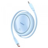 Cablu Date si Incarcare USB-C - USB-C Baseus Free2Draw Mini, 100W, 1m, Bleu P10364500311-00