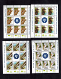 Romania 2010 Fauna Ocrotita Delta Minicoli 8 timbre + vinieta Serie Completa MNH