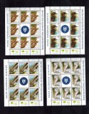 Romania 2010 Fauna Ocrotita Delta Minicoli 8 timbre vinieta Serie MNH LP 1868 c, Nestampilat