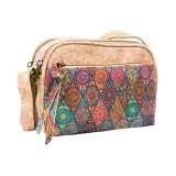 Cumpara ieftin Geanta crossbody din pluta cu doua compartimente