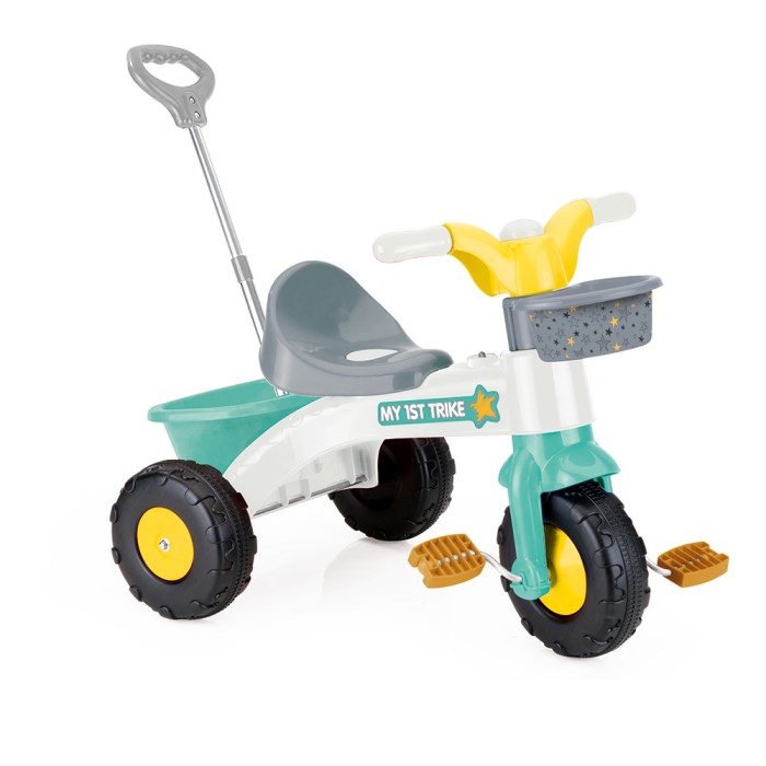 Prima mea tricicleta cu maner - Pastel PlayLearn Toys