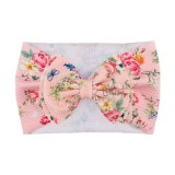 Bentita lata cu funda si imprimeu - Model 6 (Marime Disponibila: 6-12 luni