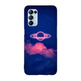 Husa compatibila cu Oppo Find X3 Pro model Neon rings, Silicon, TPU, Viceversa, Transparent, Carcasa