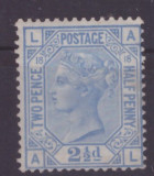 ANGLIA 1880-Regina VICTORIA-21/2 d blue-timbru Uzual nestampilat-Mi 59-MLH