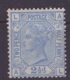 ANGLIA 1880-Regina VICTORIA-21/2 d blue-timbru Uzual nestampilat-Mi 59-MLH foto