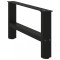 Gossi picioare masuta de cafea negru 2 buc 30&times;60 cm otel