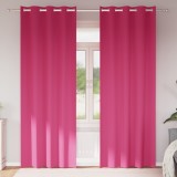 vidaXL Perdele cu perdele 2 pcs Roz intens 260 x 140 cm Poliester
