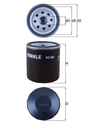 MAHLE OC 988 Filtru ulei foto