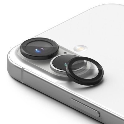 Folie Camera pentru iPhone 16 / iPhone 16 Plus (set 2) - Ringke Camera Lens Frame Glass - Black foto